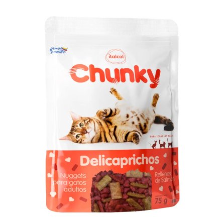 Chunky Delicaprichos Nuggets Sabor Salom Para Gatos Adultos
