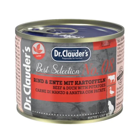 Comida Húmeda para gatos Dr Clauders Best Selection No. 08 Ternera y Pato con patatas