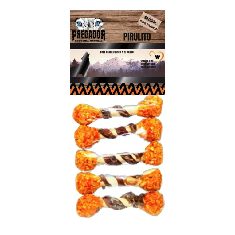 Snack Predador Pirulitos De Pollo y Res Para Perros